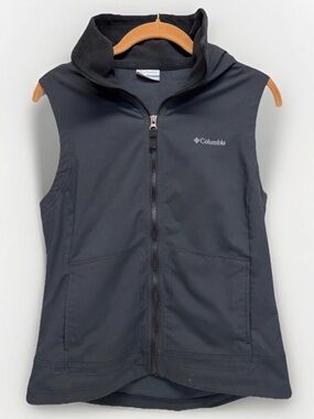 Columbia Women’s Full Zip Black Hooded Vest Size Medium #5784